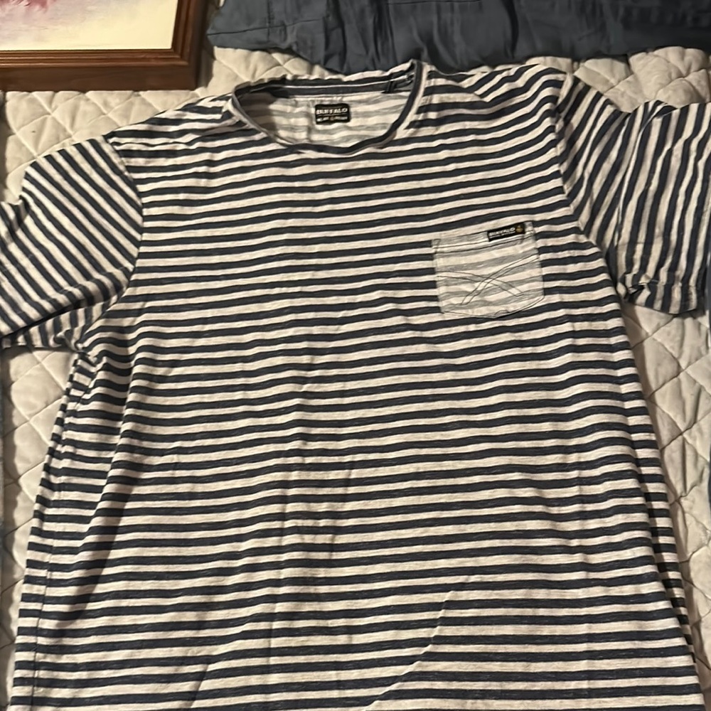 Striped Blue and White Shirt